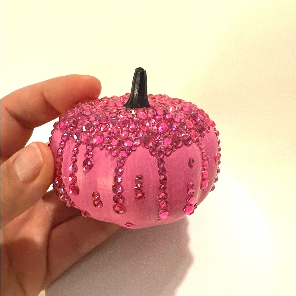 Pink Rhinestone Decor Pumpkin - Picture 4 of 4